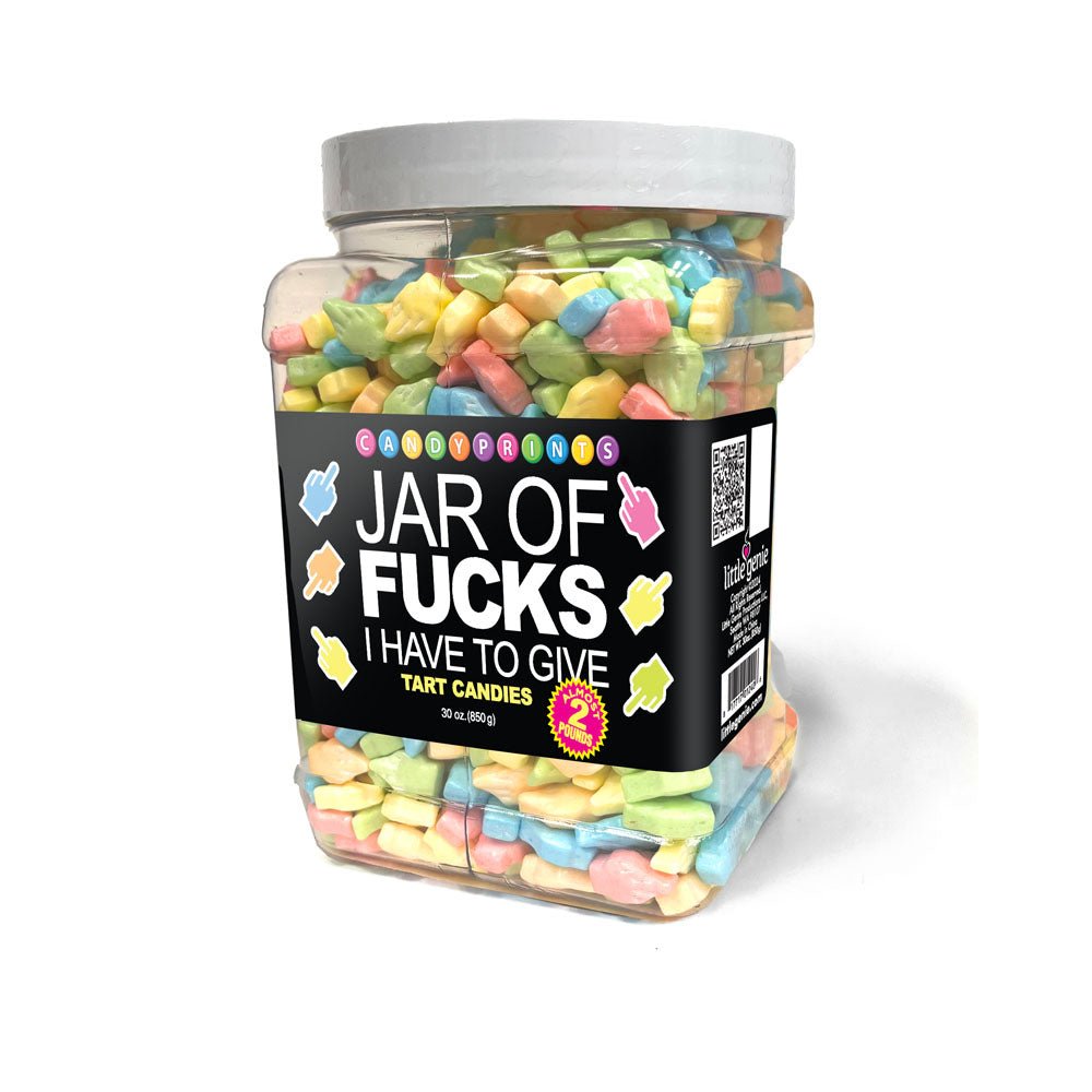 Jar Of Fucks I Have To Give - Fruit Flavoured Lollies - 850 gram Jar - Silk and Sin