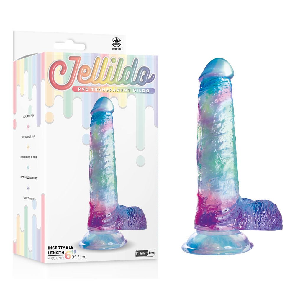 Jellido 15.2cm Dildo - Clear Coloured 15.2 cm Dildo - Silk and Sin