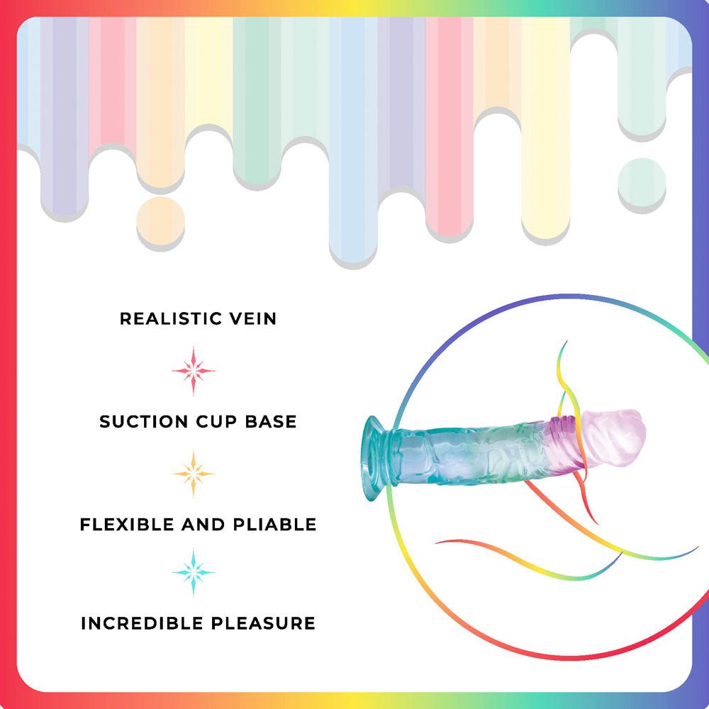 Jellido 18cm Dildo - Clear Coloured 18 cm Dildo - Silk and Sin