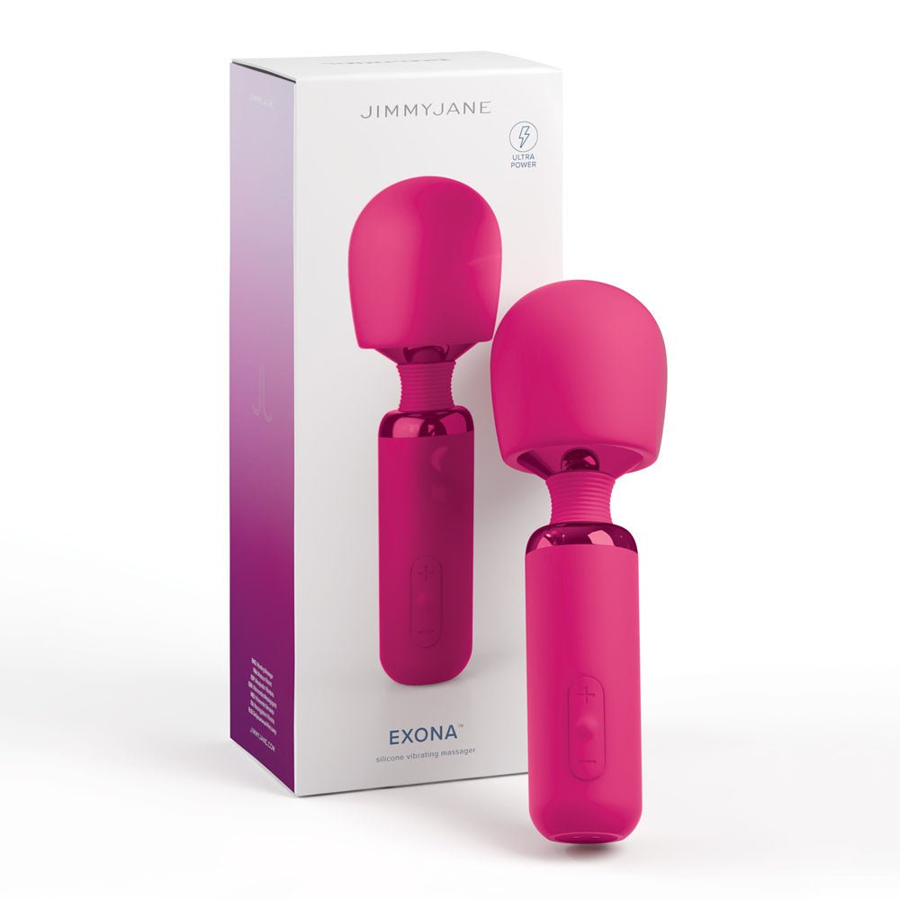 JimmyJane Exona - Pink 18.3 cm USB Rechargeable Massage Wand - Silk and Sin