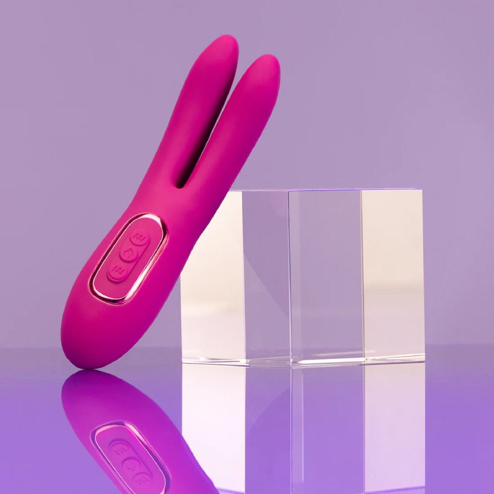 JimmyJane Solis Ascend 2 PRO - Purple 16 cm USB Rechargeable Dual Tip Stimulator - Silk and Sin