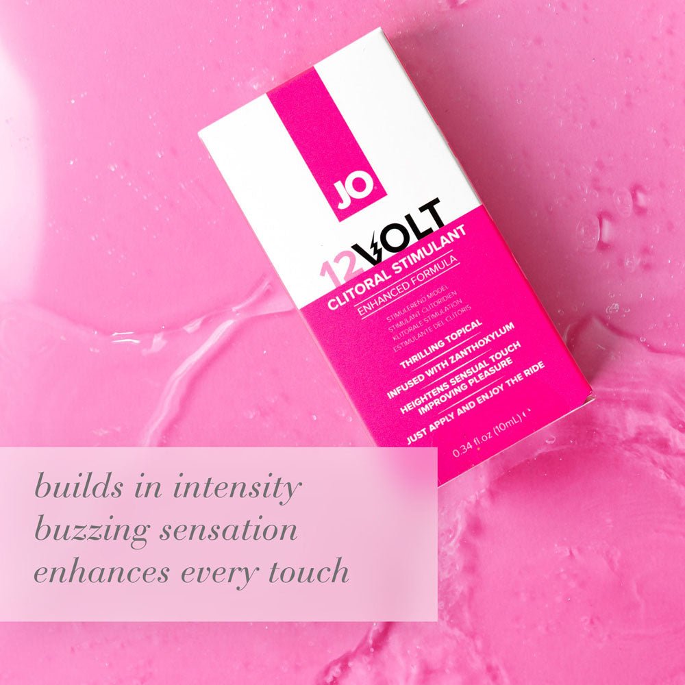 JO 12 Volt Clitoral Stimulant - 10 mL - Stimulating Gel for Women - 10 ml Tube - silkandsin