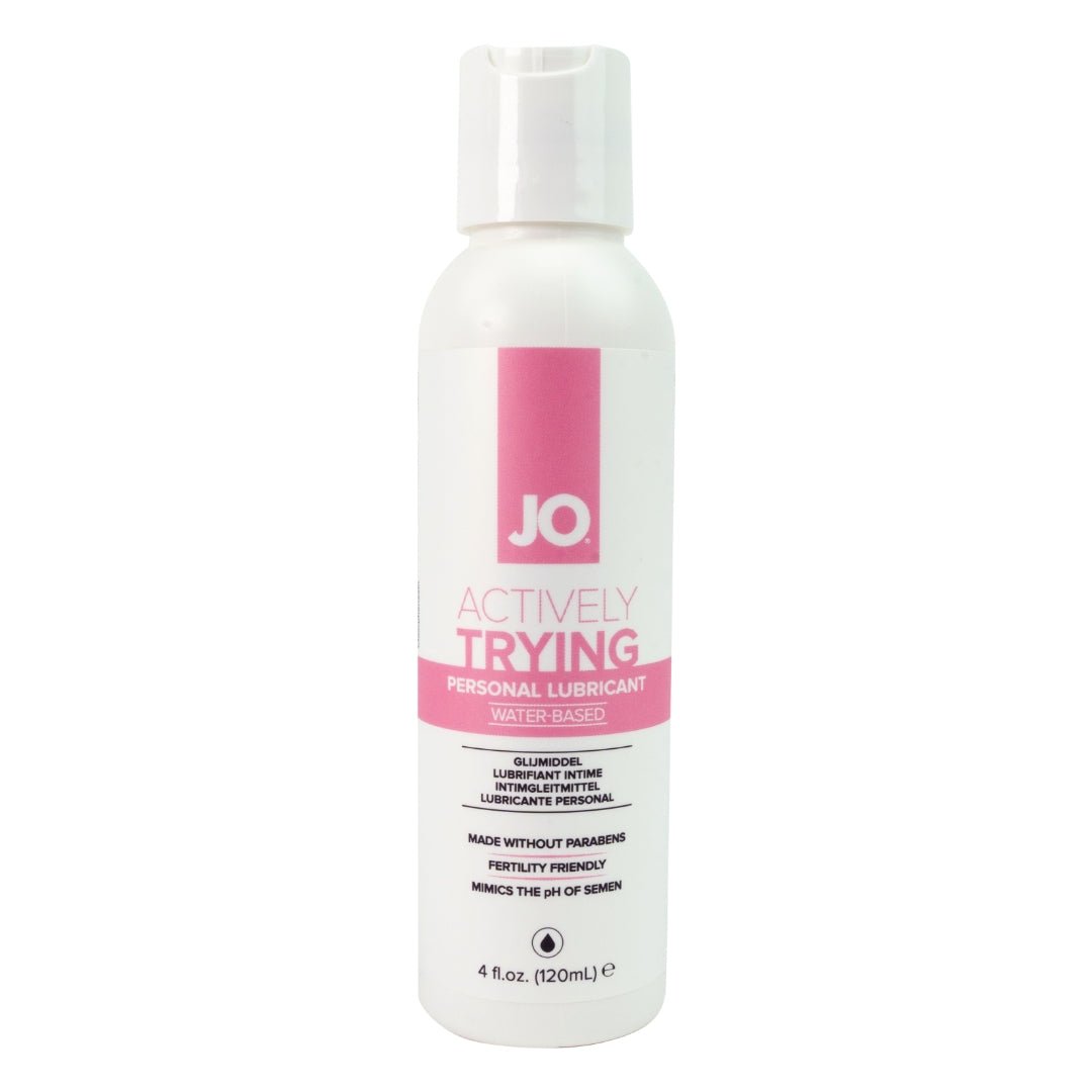 JO Actively Trying - 120ml - Water Based Fertility Friendly Lubricant - 120 ml Bottle - silkandsin