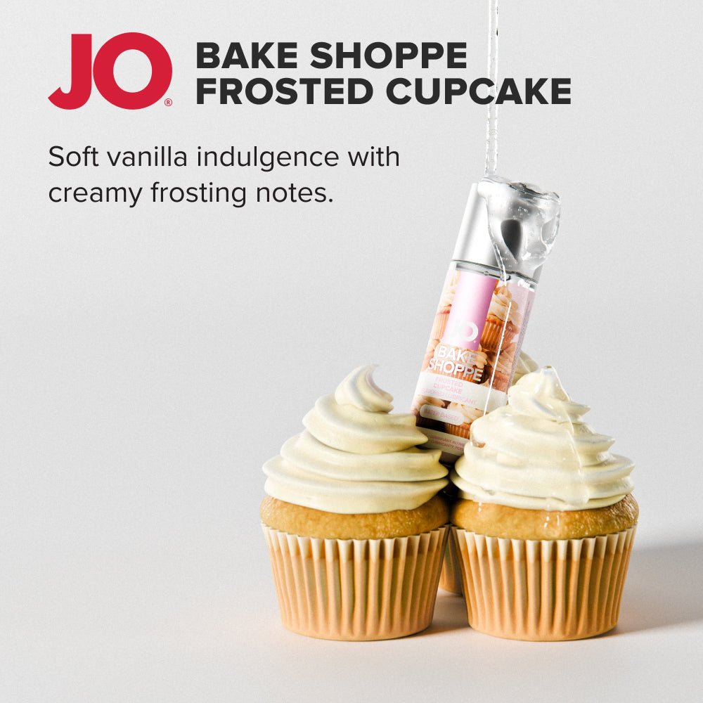 JO Bake Shoppe - Frosted Cupcake - Frosted Cupcake Flavoured Water Based Lubricant - 60 ml Bottle - Silk and Sin
