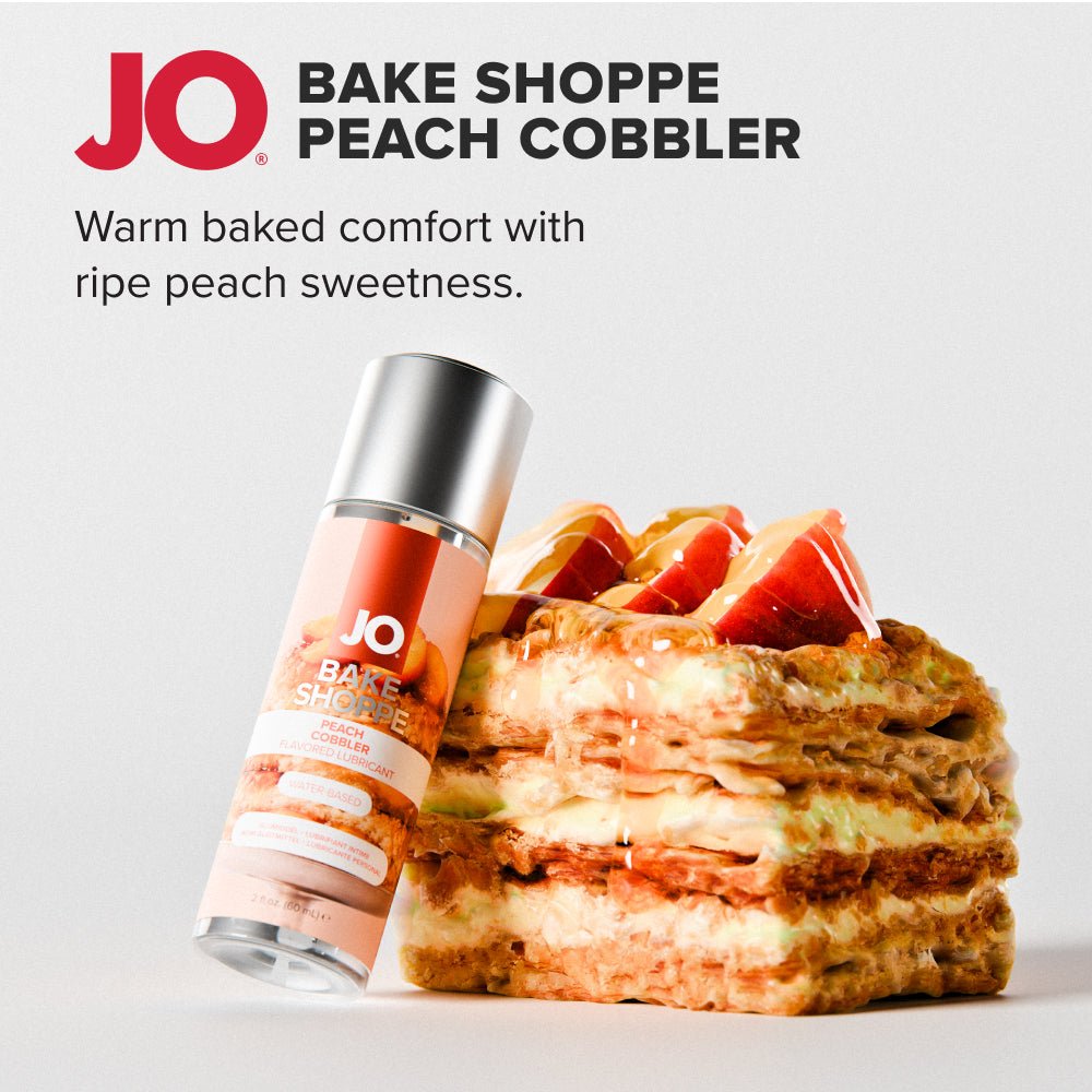 JO Bake Shoppe - Peach Cobbler - Peach Cobbler Flavoured Water Based Lubricant - 60 ml Bottle - Silk and Sin