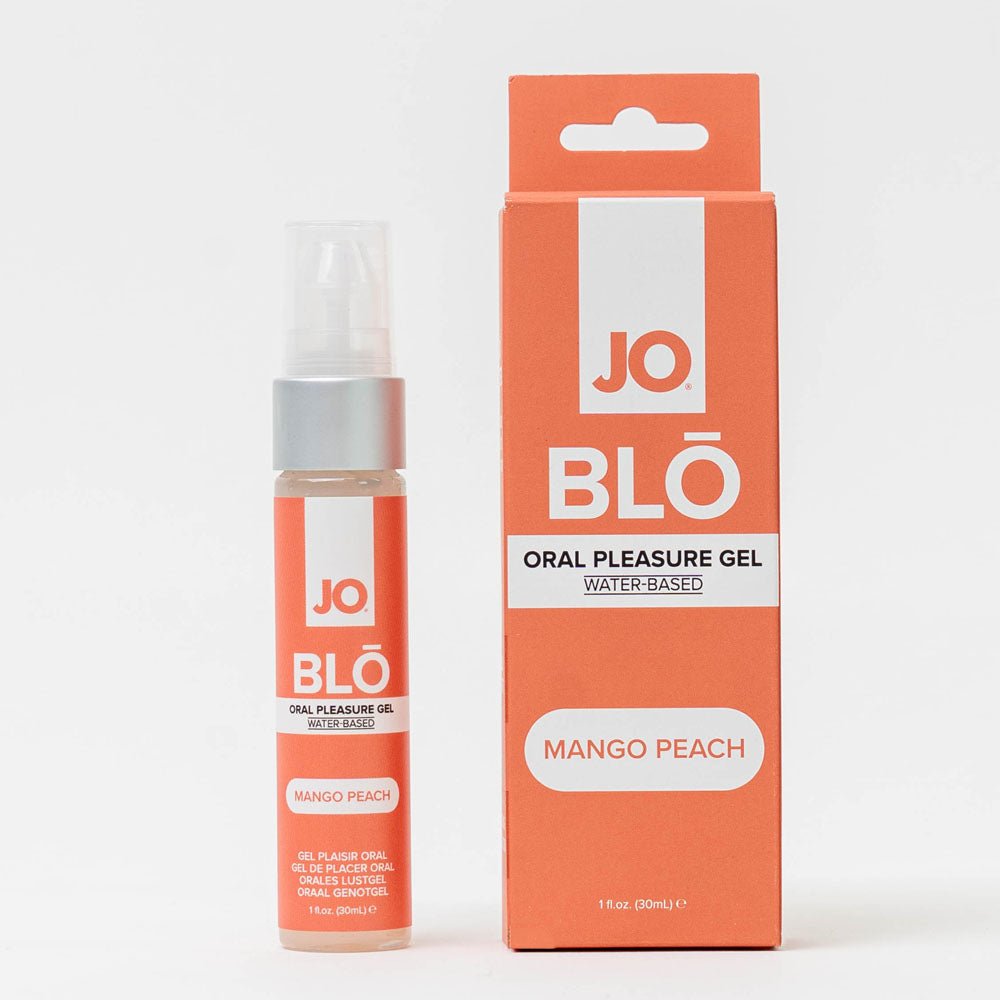 JO Blo Mango Peach - Mango Peach Flavoured Oral Pleasure Gel - 30 ml Bottle - Silk and Sin