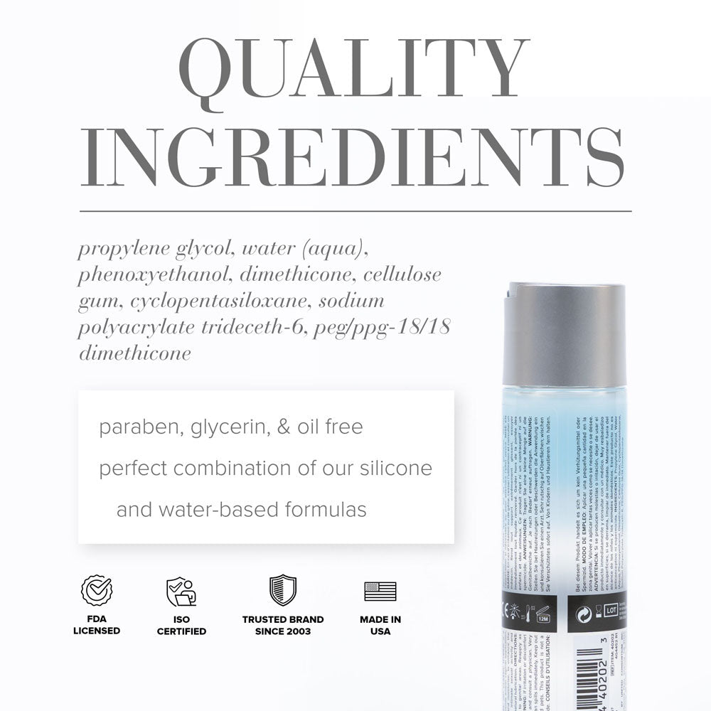 JO Classic Hybrid - Hybrid Lubricant - 120 ml Bottle - Silk and Sin