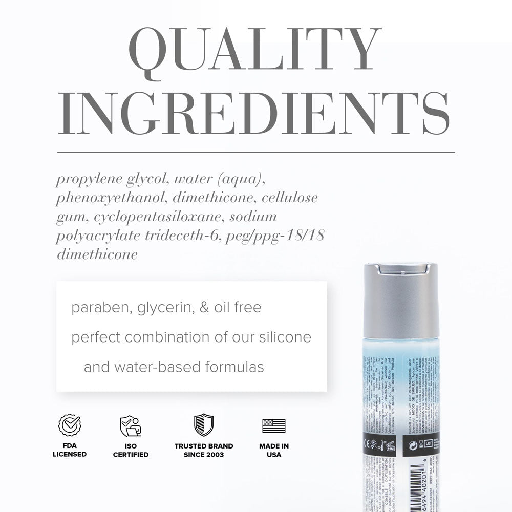 Jo Classic Hybrid - Hybrid Lubricant - 60 ml Bottle - Silk and Sin