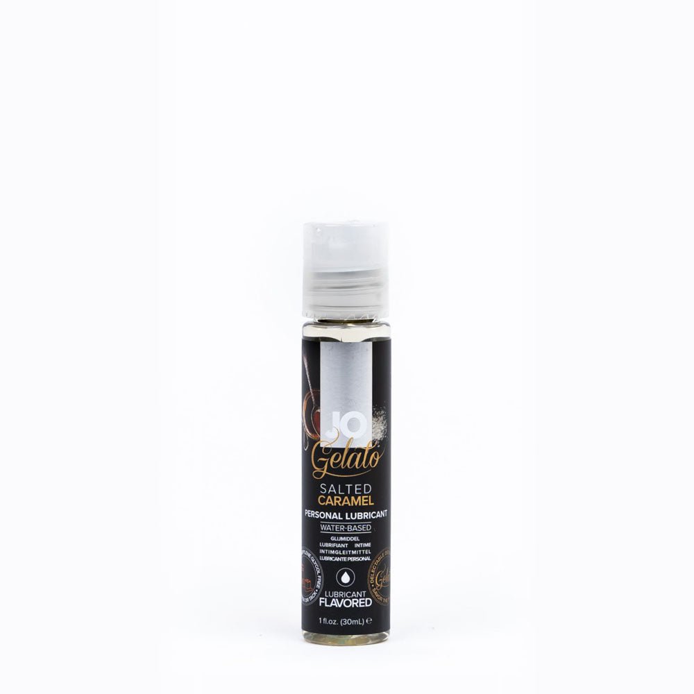 JO Gelato Salted Caramel Lube - 30 mL - Salted Caramel Flavoured Water Based Lubricant - 30 ml Bottle - Silk and Sin