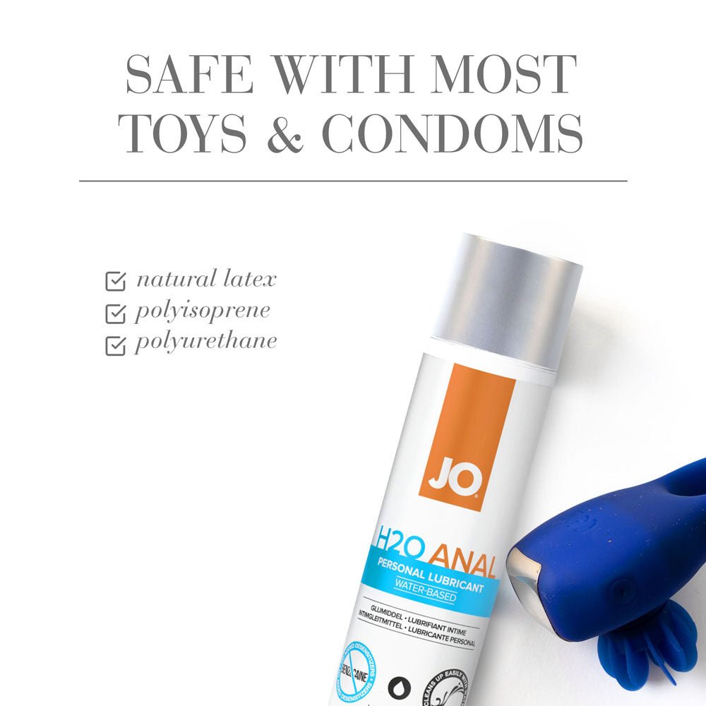 JO H2O Anal Lube - 60 mL - Water Based Anal Lubricant - 60 ml Bottle - Silk and Sin