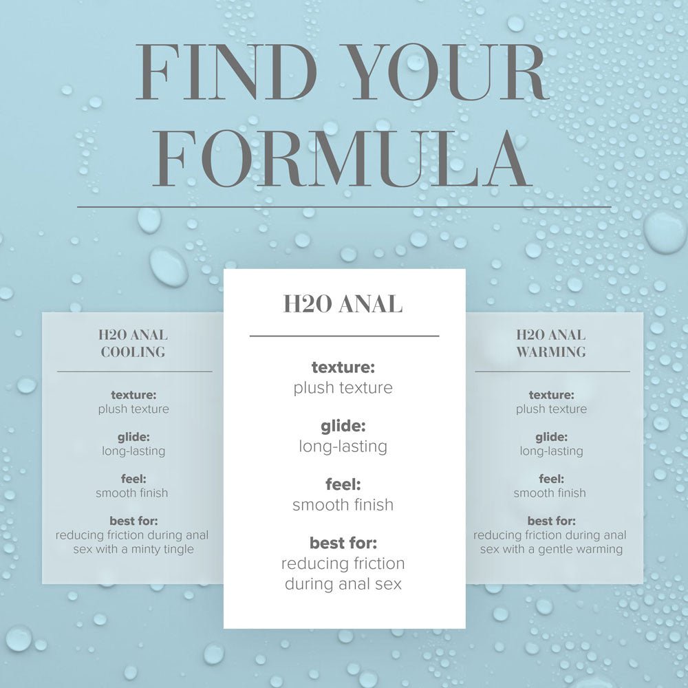 JO H2O Anal Lube - 60 mL - Water Based Anal Lubricant - 60 ml Bottle - Silk and Sin