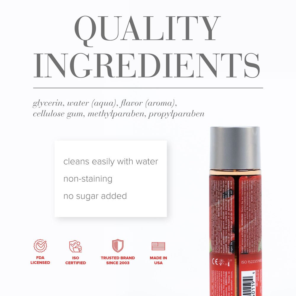 JO H2O Succulent Watermelon Lube - 120 mL - Watermelon Flavoured Water Based Lubricant - 120 ml Bottle - Silk and Sin