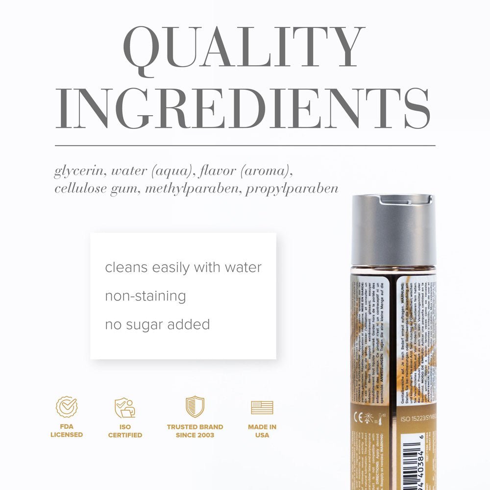 JO H2O Vanilla Cream Lube - 120 mL - Vanilla Flavoured Water Based Lubricant - 120 ml Bottle - Silk and Sin