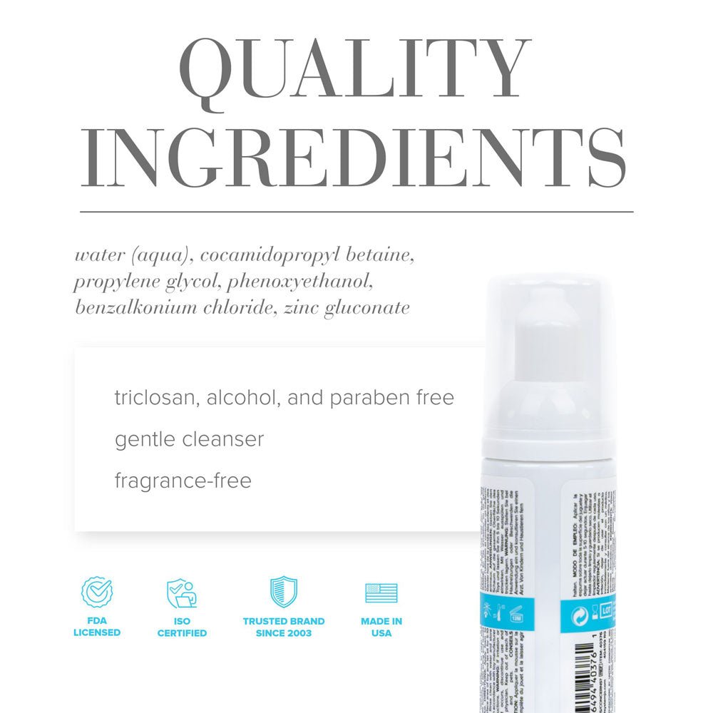 JO Refresh Foaming Toy Cleaner - 50 mL - Foaming Toy Cleaner - 50 ml Bottle - silkandsin