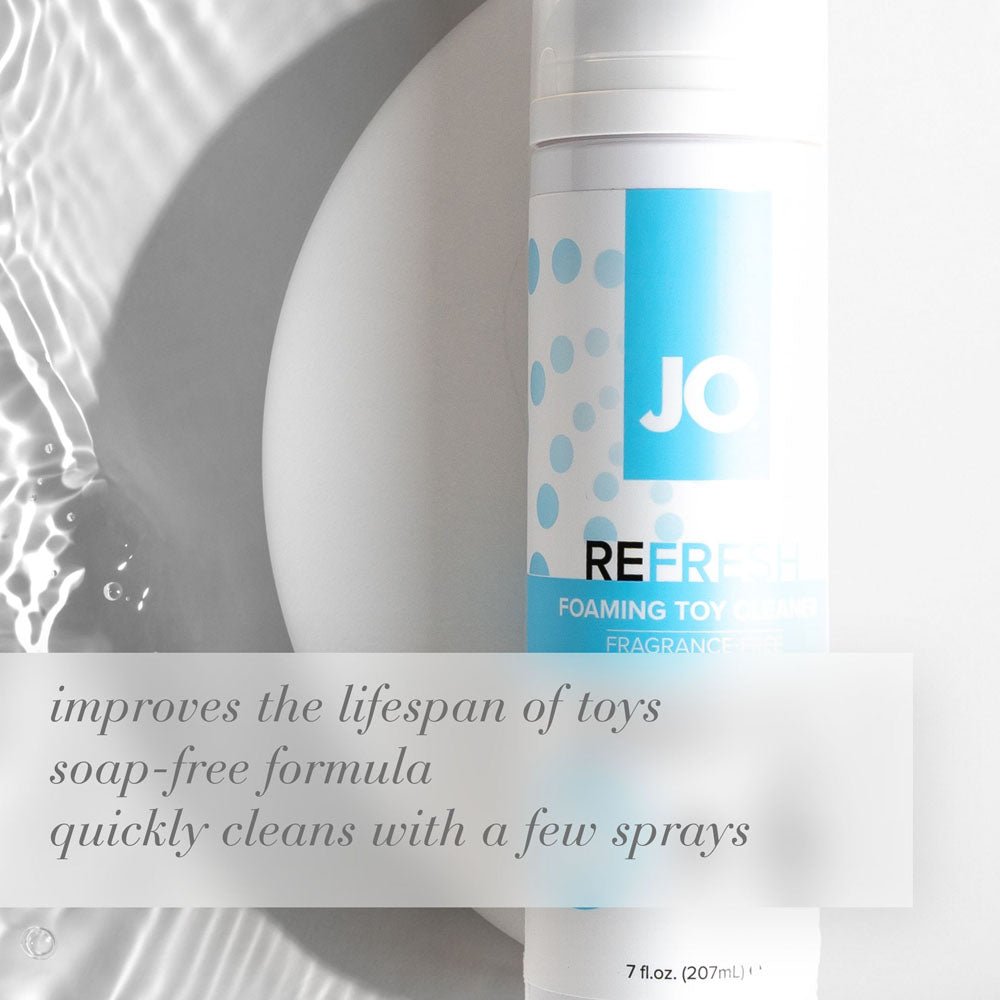 JO Refresh Foaming Toy Cleaner - 50 mL - Foaming Toy Cleaner - 50 ml Bottle - silkandsin