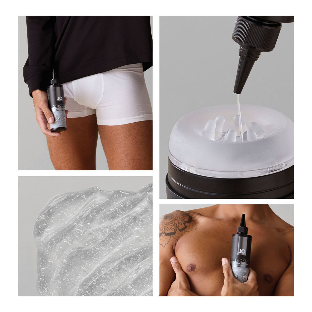 JO Stroker Lube - 240ml - Water Based Stroker Lubricant - 240 ml Bottle - silkandsin