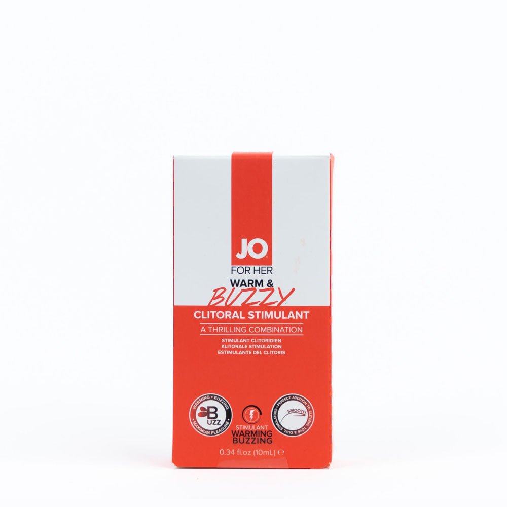 JO Warm & Buzzy Clitoral Stimulant - 10 mL - Warming Clitoral Stimulation Gel - 10 ml Tube - silkandsin