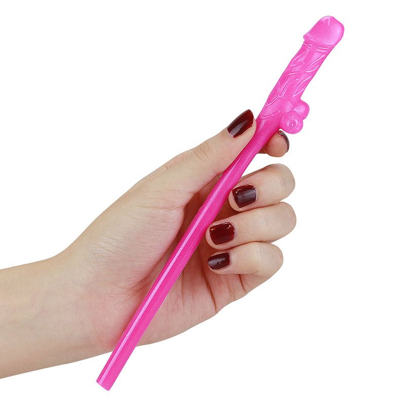Jokes & Parties Original Willy Straws - Coloured Dicky Straws - Set of 9 - Silk and Sin