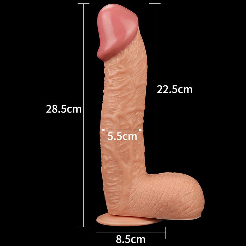 King Size 10.5'' Realistic Dildo - Flesh 26.7 cm Dong - Silk and Sin