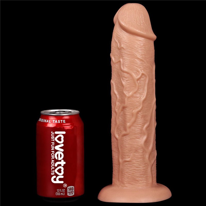 King Size 11'' Realistic Dildo - Flesh 28 cm Dong - Silk and Sin