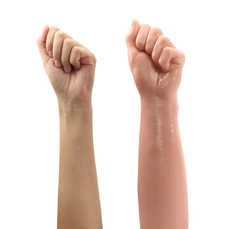 King Sized 12'' Realistic Bitch Fist - Flesh 30.5 cm Fist Dildo - Silk and Sin