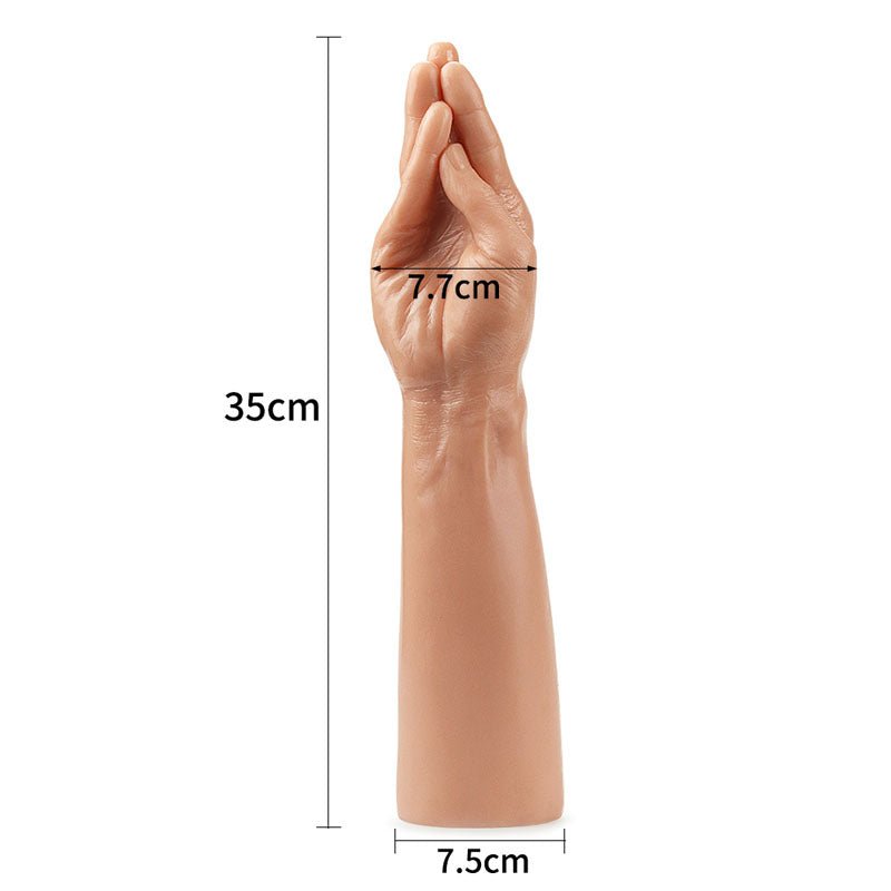 King Sized 13.5'' Realistic Magic Hand - Flesh 36 cm Hand Dildo - Silk and Sin