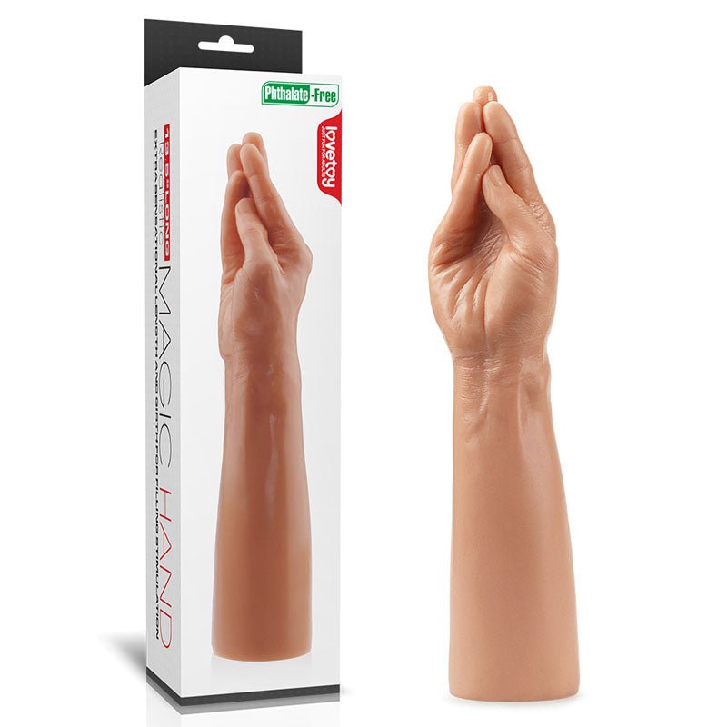 King Sized 13.5'' Realistic Magic Hand - Flesh 36 cm Hand Dildo - Silk and Sin