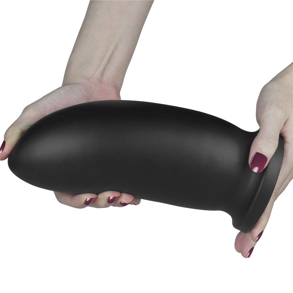 King Sized Anal Bomber - Black 23 cm (9'') Mega Anal Plug - Silk and Sin