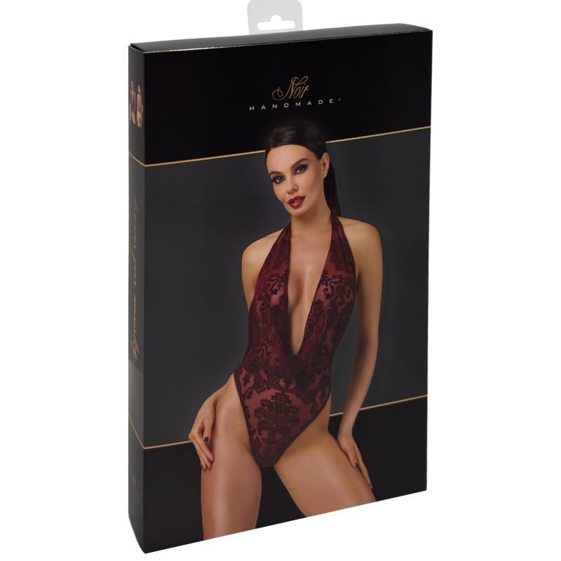 Kink Royal Draped Plunge Bodysuit Red - Silk and Sin
