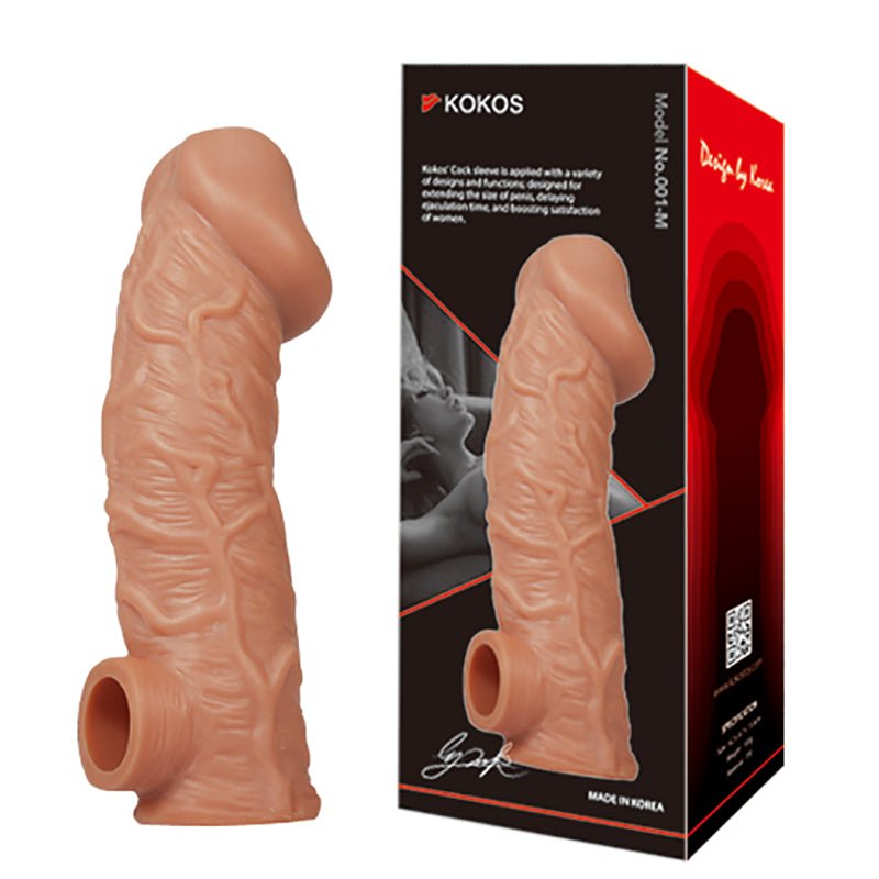 Kokos Cock Sleeve 001 - Flesh Penis Extension Sleeve - Large Size - Silk and Sin