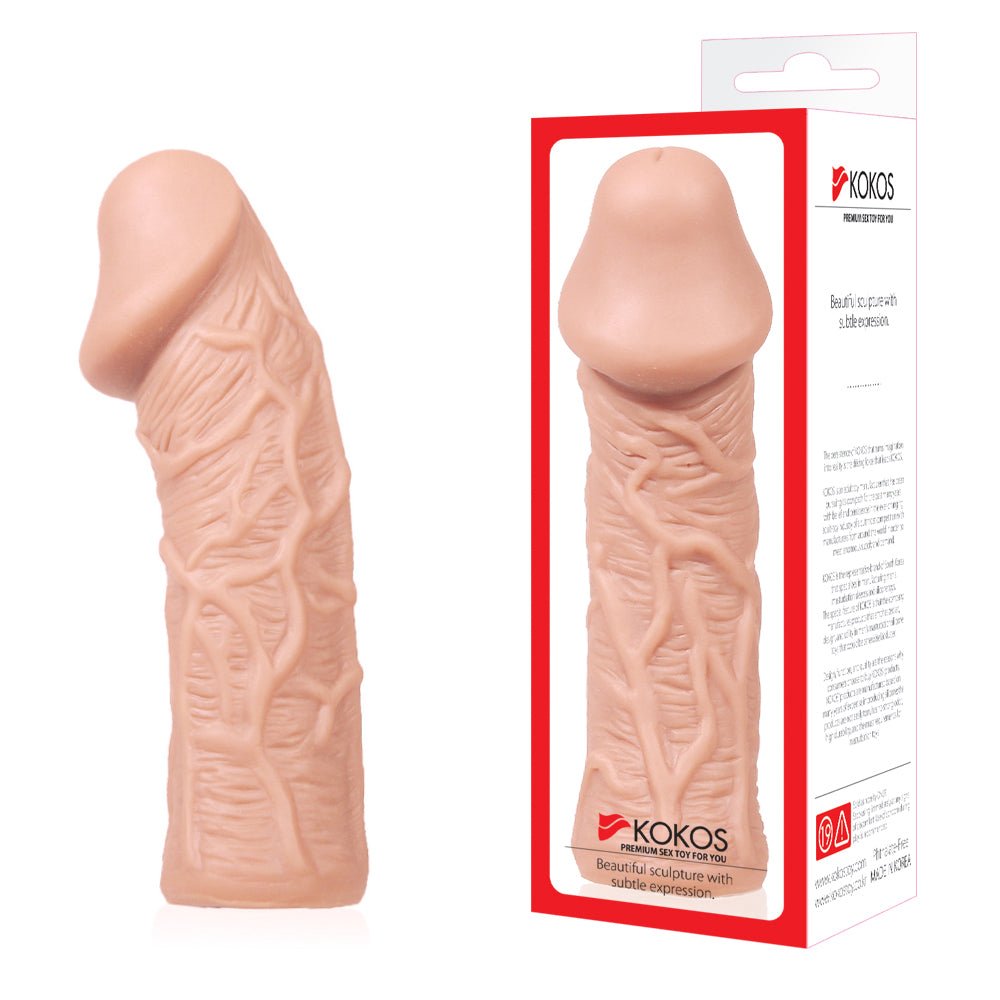 Kokos Extreme Sleeve 05 - Flesh Penis Extension Sleeve - Medium Size - Silk and Sin