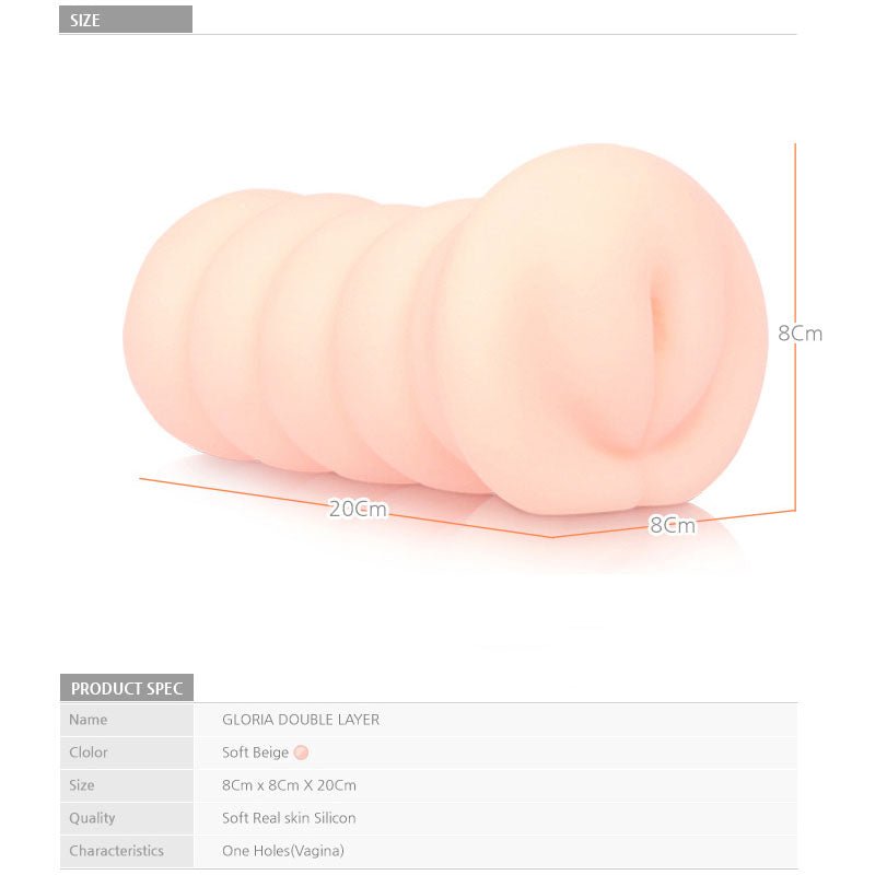 Kokos Gloria - Flesh Dual Layer Vagina Stroker - Silk and Sin