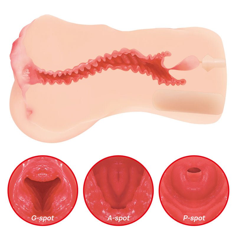 Kokos Hanna Onahole 002 - Flesh Dual Layer Vagina Stroker - Silk and Sin