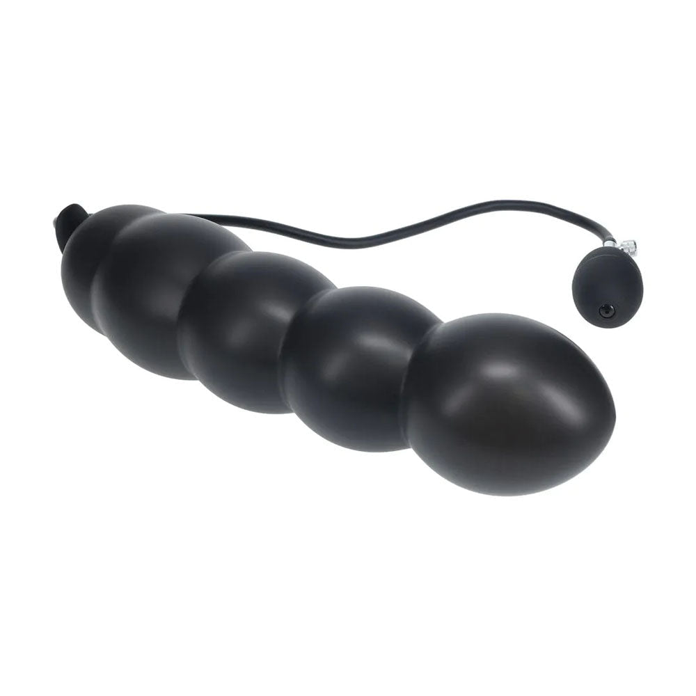 LEVELZ Beaded Inflatable Anal Plug - Black Inflatable Butt Plug - Silk and Sin