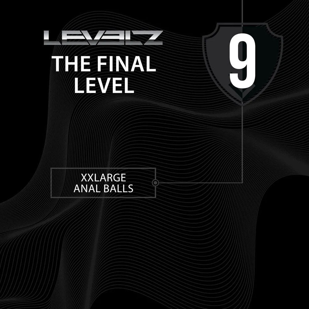 LEVELZ Round Anal Balls - XXL - 60mm - Black 52.5 cm XXL Anal Beads - Silk and Sin