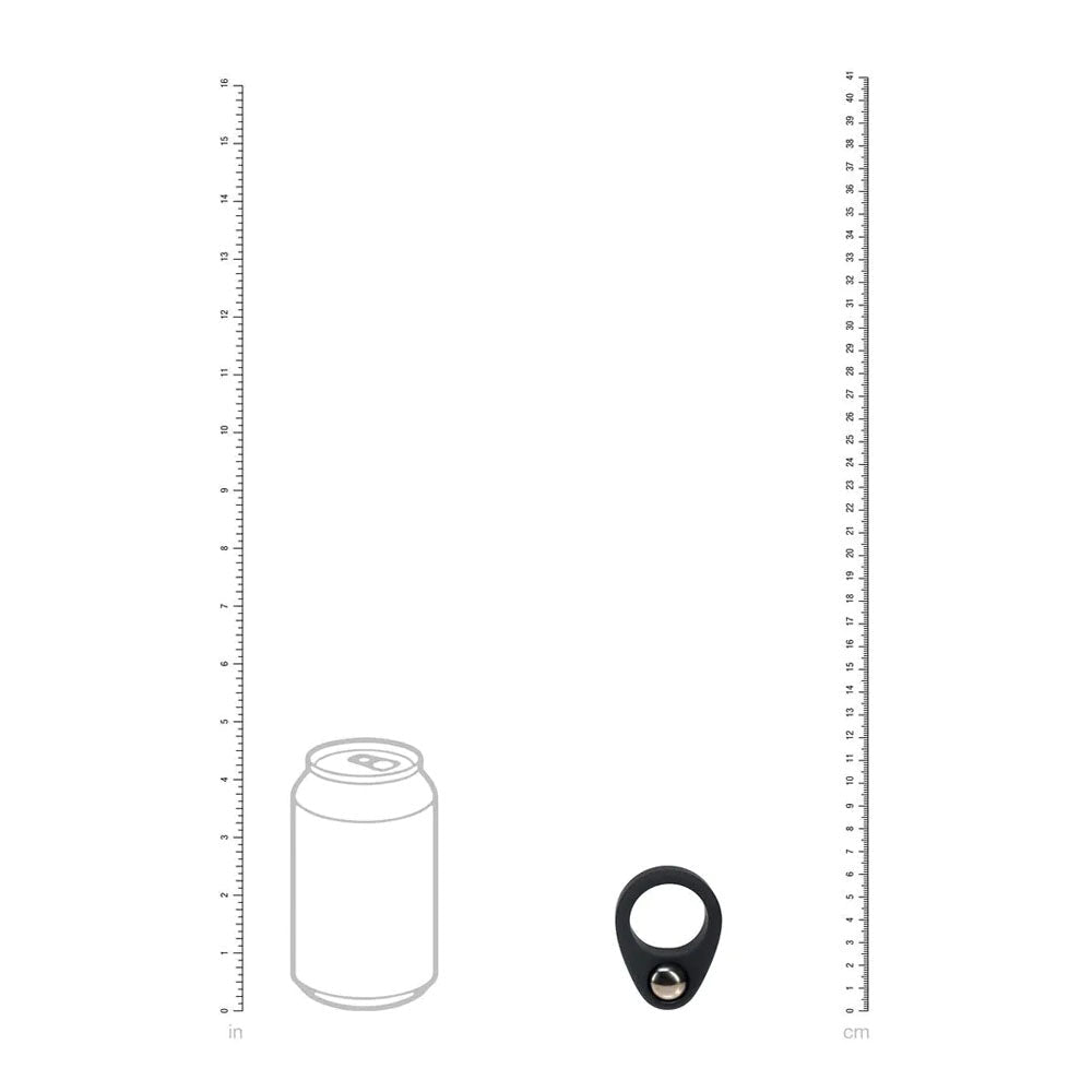 LEVELZ Single Weighted Ball Cock Ring - Black - Black Weighted Cock Ring - Silk and Sin