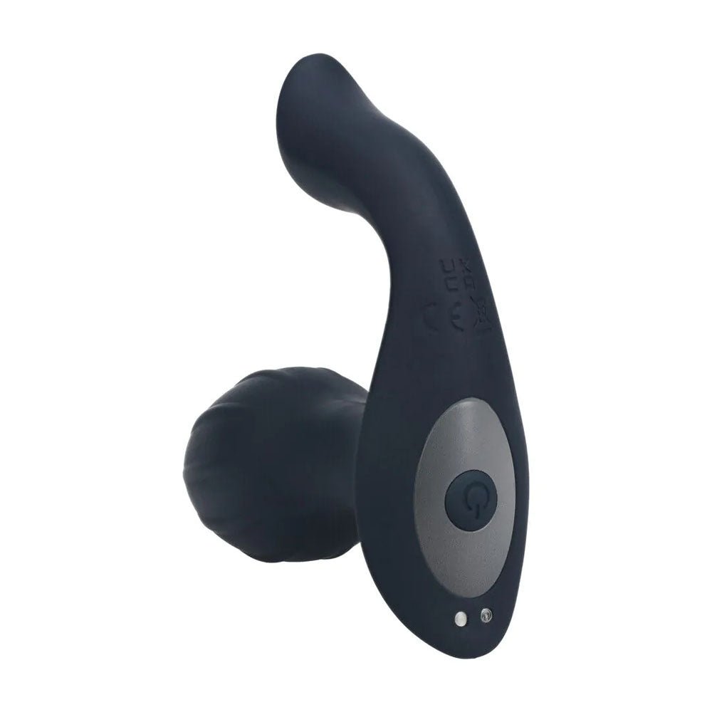 LEVELZ Vibrating & Rotating Anal Plug with Ball Stimulator - Black 10.7 cm USB Rechargeable Vibrating Butt Plug - Silk and Sin