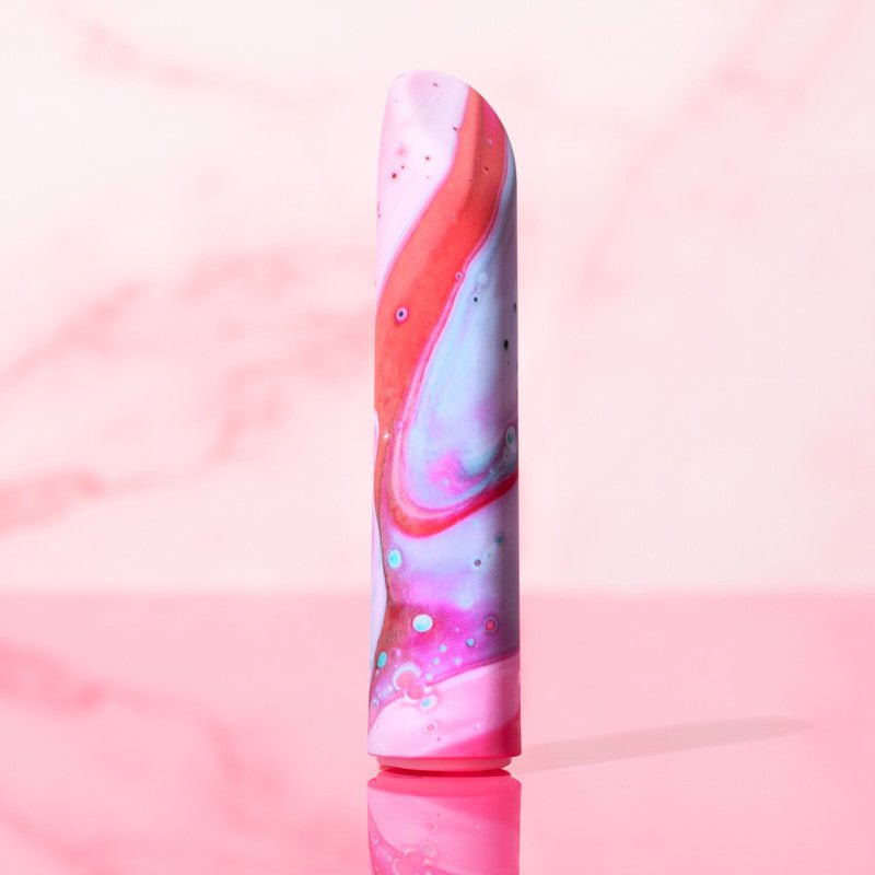 Limited Addiction Fascinate - Power Vibe - Peach 10.2 cm USB Rechargeable Bullet - Silk and Sin