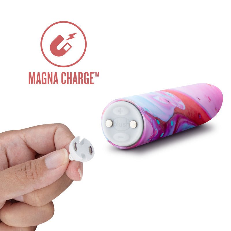 Limited Addiction Fascinate - Power Vibe - Peach 10.2 cm USB Rechargeable Bullet - Silk and Sin