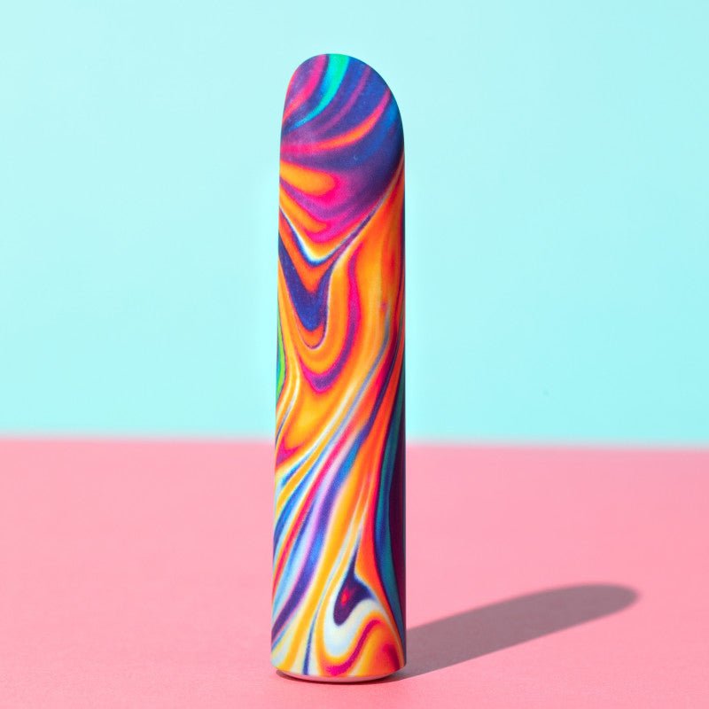 Limited Addiction Psyche - Power Vibe - Rainbow 10.2 cm USB Rechargeable Bulet - Silk and Sin