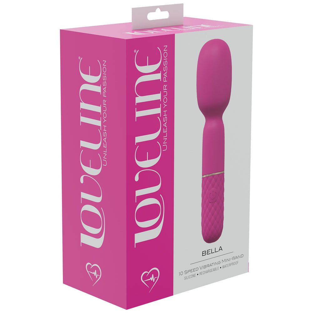LOVELINE Bella - Pink - Pink 14 cm USB Rechargeable Massage Wand - Silk and Sin