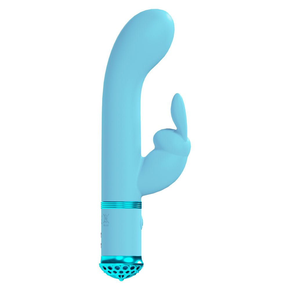 LOVELINE Belle - Blue - Blue 15.6 cm USB Rechargeable Rabbit VIbrator - Silk and Sin