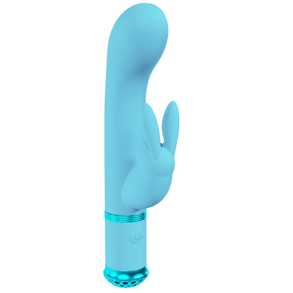 LOVELINE Belle - Blue - Blue 15.6 cm USB Rechargeable Rabbit VIbrator - Silk and Sin