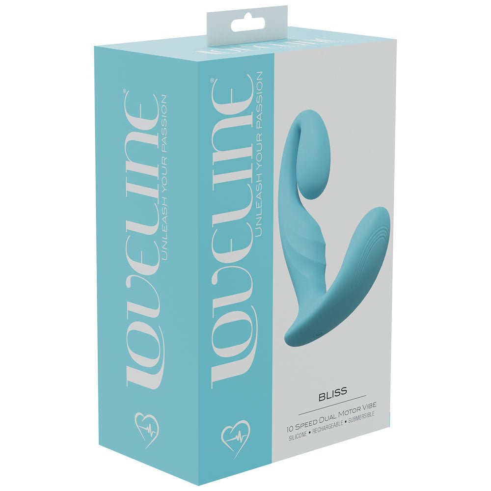 LOVELINE Bliss - Blue - Blue 11.5 cm USB Rechargeable Vibrator - Silk and Sin