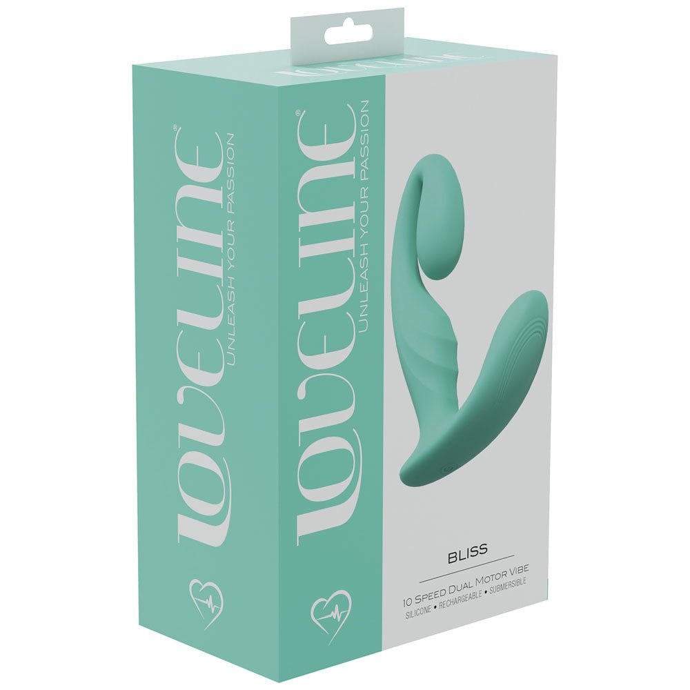 LOVELINE Bliss - Green - Green 11.5 cm USB Rechargeable Vibrator - Silk and Sin