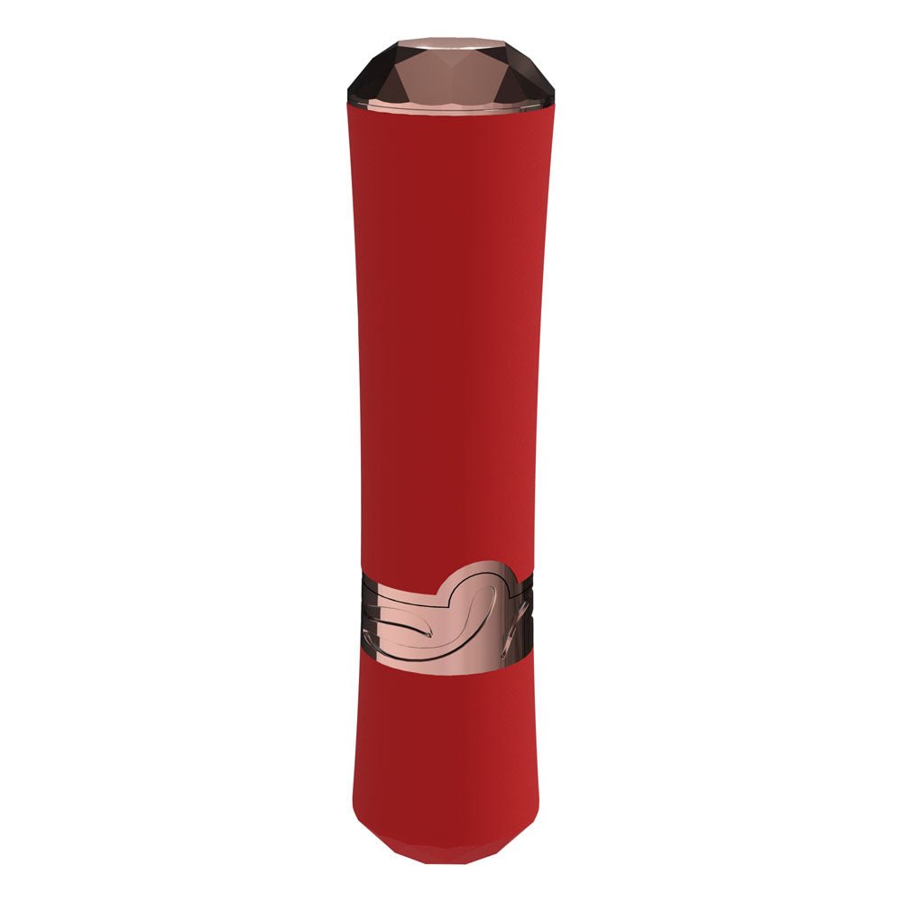 LOVELINE Dahlia - Red - Red 12.5 cm USB Rechargeable Lipstick Vibrator - Silk and Sin
