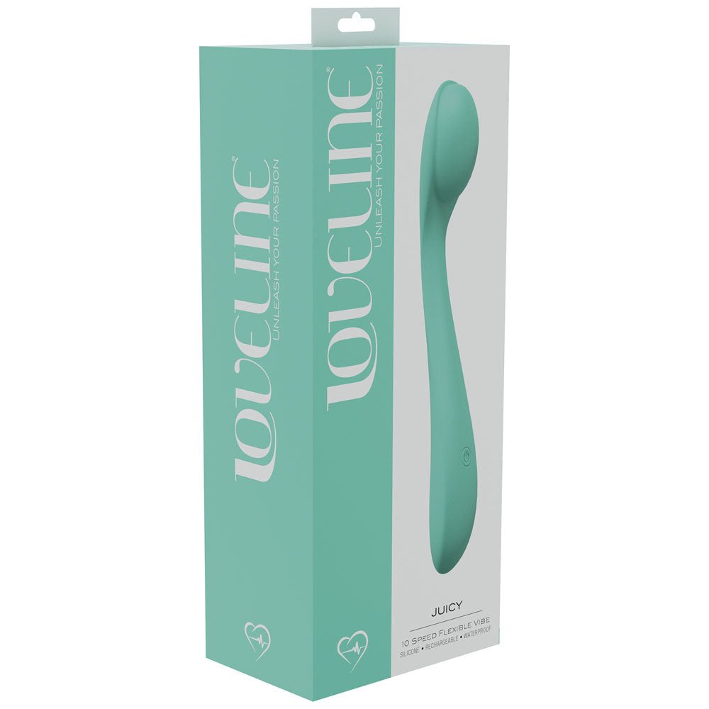 LOVELINE Juicy - Green - GReen 21.5 cm USB Rechargeable Vibrator - Silk and Sin