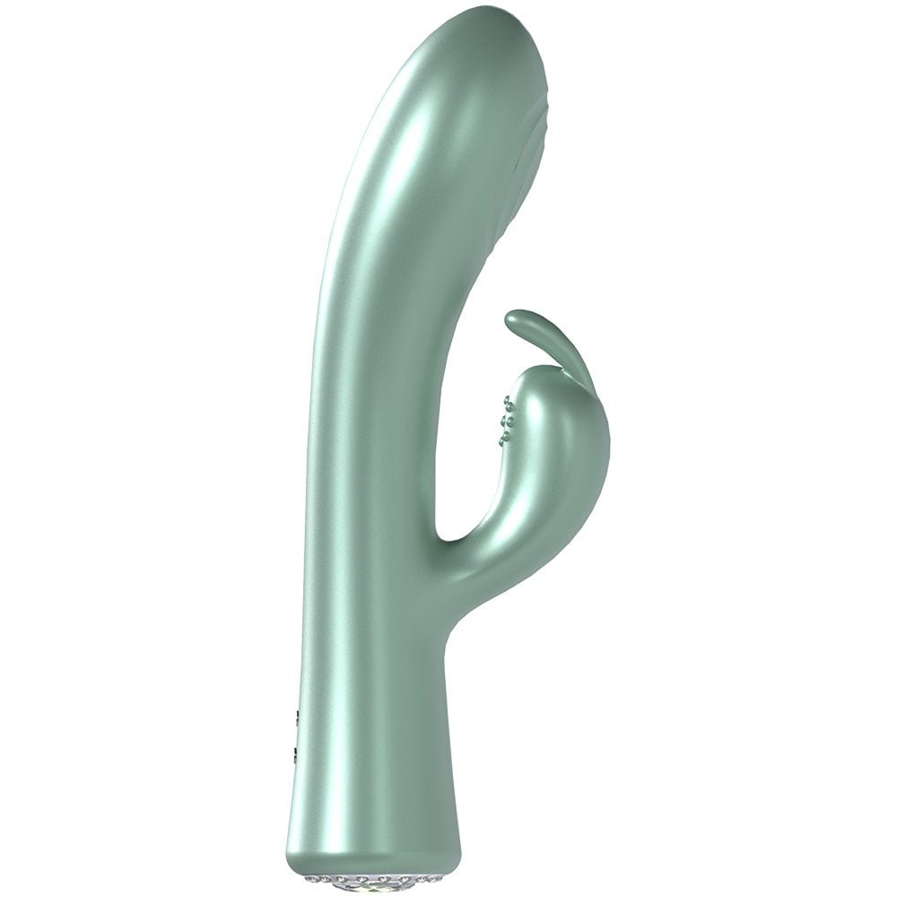 LOVELINE La Perla I - Green - Pearlescent Green 19.2 cm USB Rechargeable Rabbit Vibrator - Silk and Sin