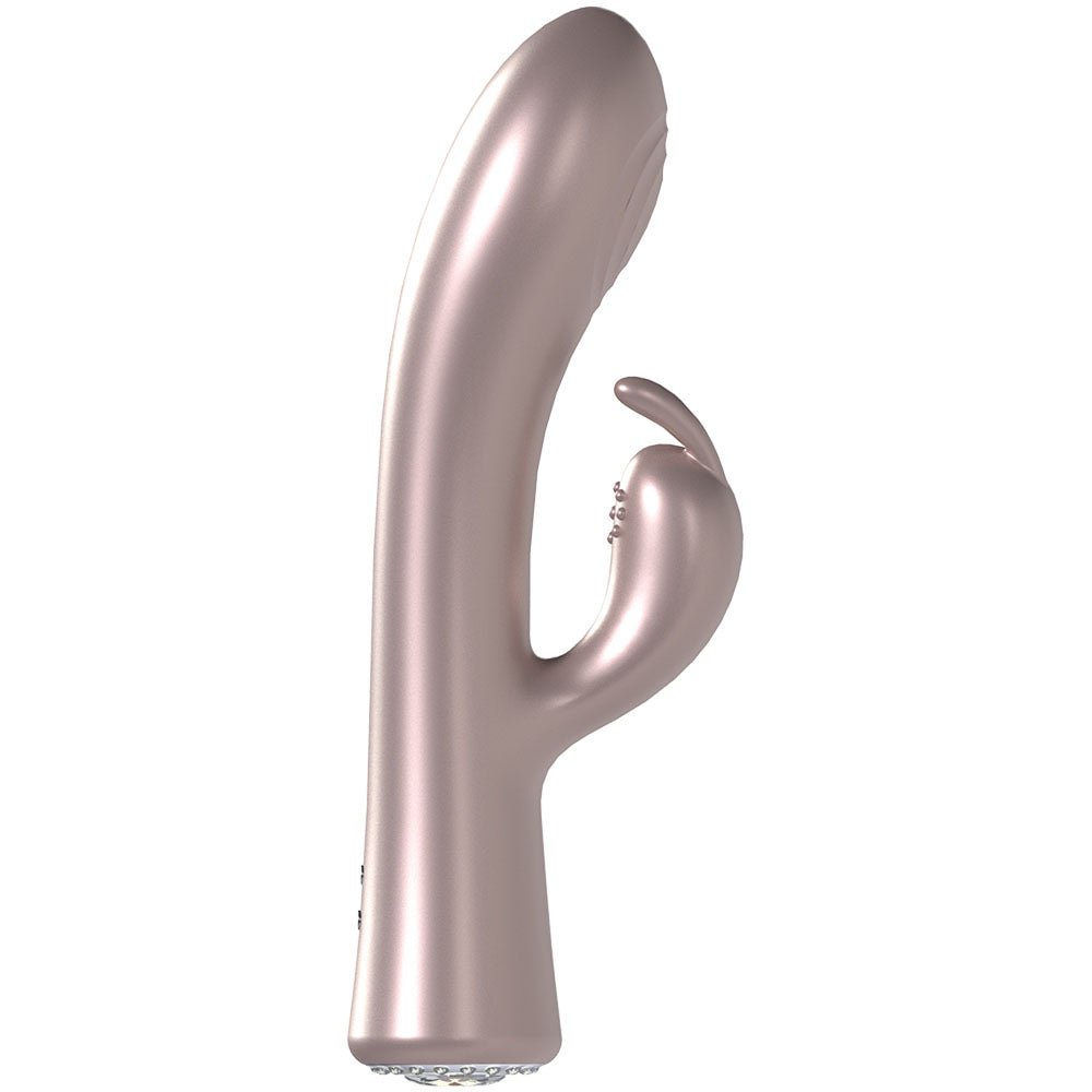 LOVELINE La Perla I - Pink - Pearlescent Pink 19.2 cm USB Rechargeable Rabbit Vibrator - Silk and Sin