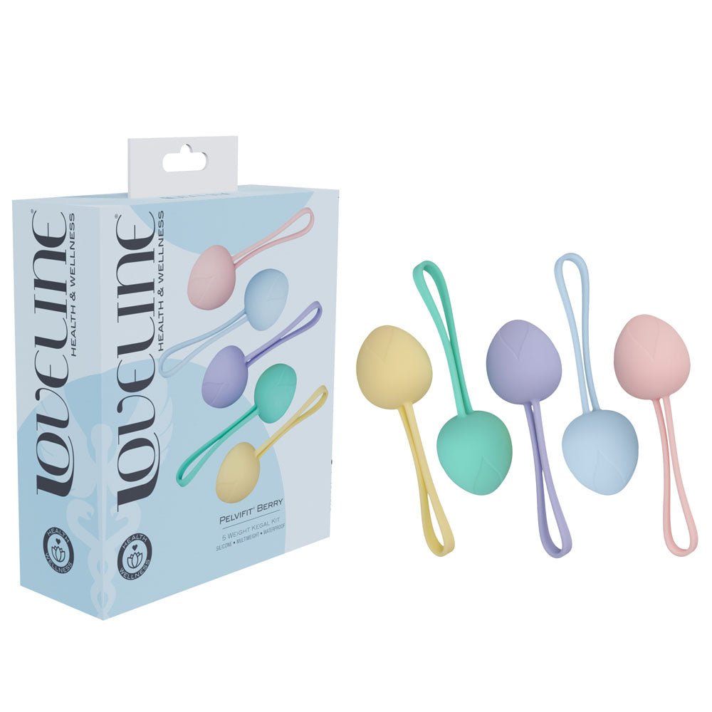 LOVELINE PelviFit Berry - Coloured Kegel Kit - Set of 5 Sizes - Silk and Sin
